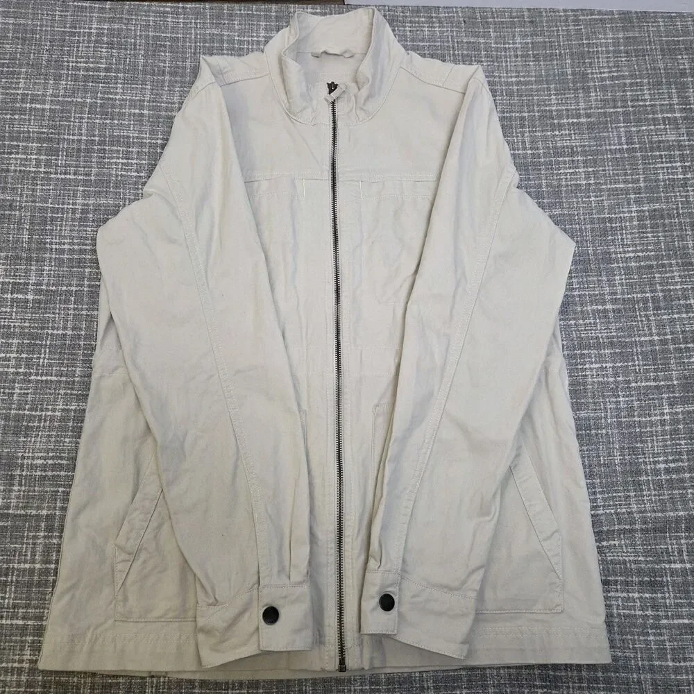GAP Utility Jacket Women's S Ivory Cotton Cinched Waist